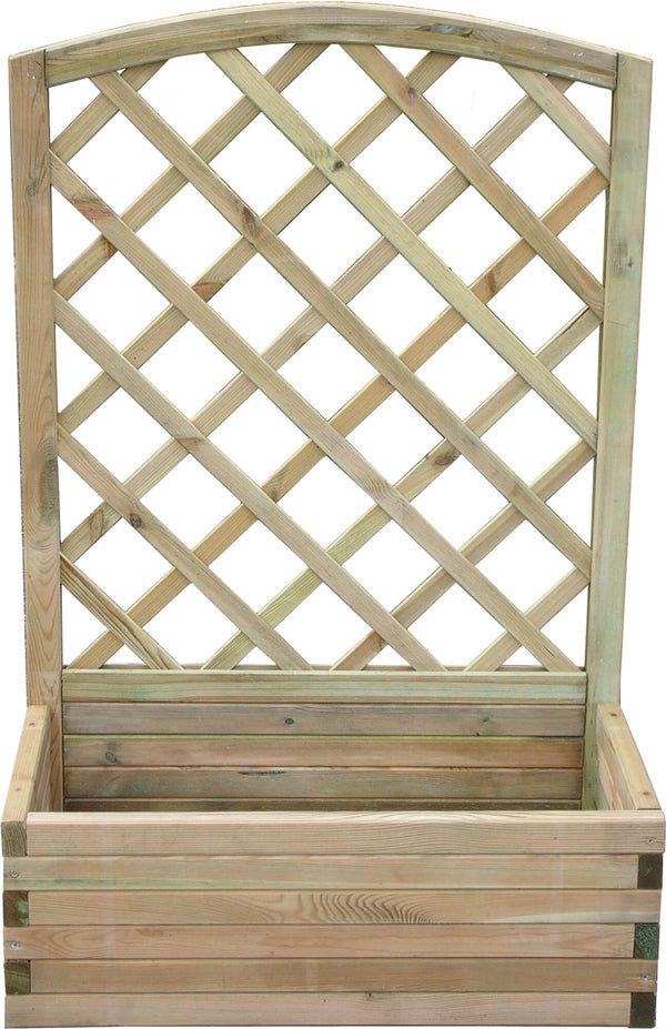 sconto Jardinière avec Grille 80x40x152 cm en Bois de Conifère Taini Mandarin