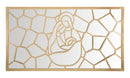 Pannello Nativity Oro Rettangolare 120x2x66 cm in Ferro MDF e Specchio Oro