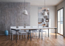 Consolle Allungabile in Legno e Ferro H77x40x90/300cm Itamoby Banco Evolution Bianco Frassino Classica