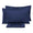 Ensemble de draps doubles dessus et dessous et taies d'oreiller Garrini Clarice Blue de couleur unie