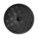 Base per Ombrellone Rotonda da 18kg Ø45x36 cm in HDPE Cemento e Acciaio Nero   