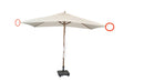 Ombrellone da Giardino 2x3 m Palo Ø48 mm in Legno Tropicale Becker Ecrù Seconda Scelta