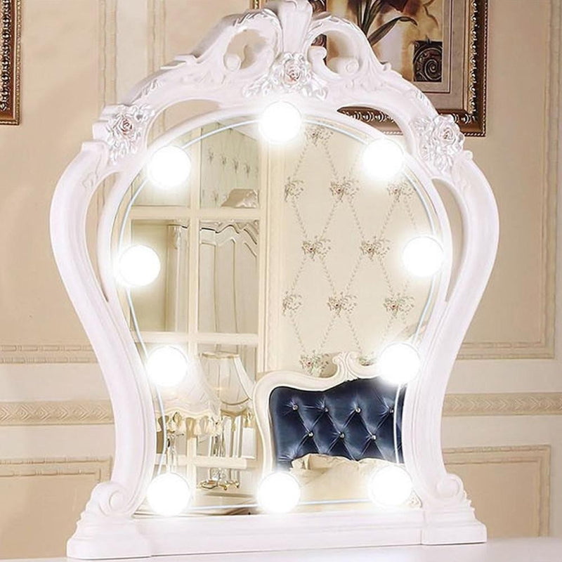 Set 4 Lampadine Led Luci per Specchio 3 Colori Intensità Regolabile USB