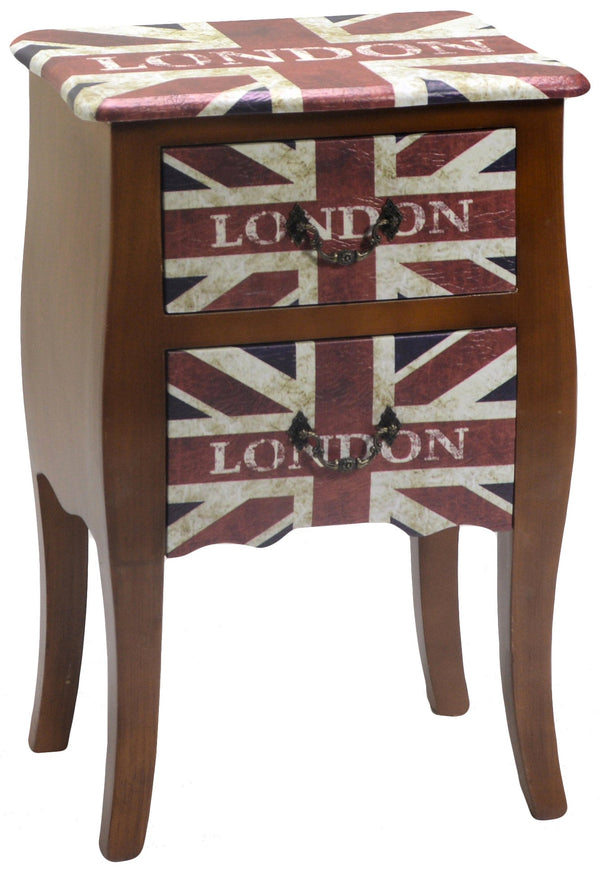 Commode en bois 2 tiroirs London sconto