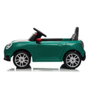 Macchina Elettrica per Bambini Licenza Ufficiale Mini Cooper S Cabrio 12V Sedili in Pelle e Telecomando Verde