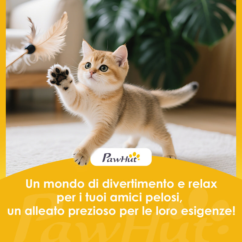 Torre Tiragraffi per Gatti Alta 96 cm con 3 Casette e Lettino Superiore Rimovibile e Lavabile Crema      