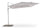Parasol de jardin décentralisé 3x4m en aluminium et polyester gris