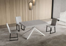 Tavolo Allungabile 140/224x80Cm Niket Cashmere Gambe Bianche      