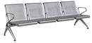 Panca per Sala Attesa 4 Posti in Acciaio da Ufficio Tosini Silver