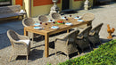 Tavolo Rettangolare da Giardino 250x100 cm in Legno Teak Riciclato Vorghini Papua