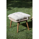 Sedia a Dondolo da Giardino con Poggiapiedi in Polyrattan Tirreno Naturale