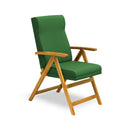 Poltrona da Giardino Pieghevole in Legno Acacia Taddei Mamu 5P Verde