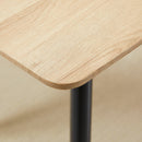 Tavolo da Pranzo per 4 Persone 140x80x76 cm in MDF e Acciaio Legno e Nero