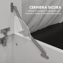 Panca Contenitore Multiuso 80x40x40 cm in Legno Bianco   
