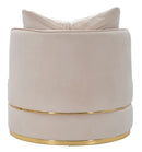Poltrona Paris Space Crema/Oro Ø84x72 cm in Legno e Spugna Verde e Oro