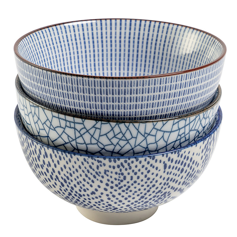 Set 3 Ciotole Ø11,5x6 cm 280 ml in Porcellana VdE Tivoli 1996 Confusion