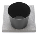 Base con Vaschetta per Fontane con Ghiera Grande 40x40x5 cm in Cemento Belfer 42/BSE/3 Antracite