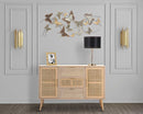 Mobile Paglia di Vienna 120x40,5x81 cm MDF e Impiallacciatura di frassino Marrone