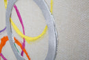 Dipinto su Tela Floating Circles 80x3x80 cm in Legno e Canvas