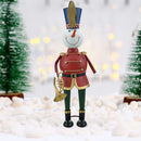 Statuina Soldatino Latta Natale Schiaccianoci Decorazione Addobbo Natalizio 44 cm