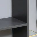 Libreria con Ripiani Irregolari 125x22x129 cm in Legno Truciolato Grigio