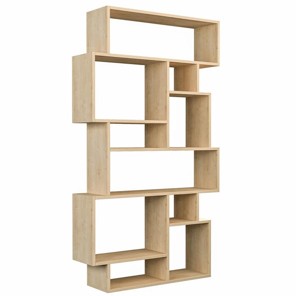 Libreria Moderna 168x96x25 cm Scaffale 8 Ripiani in MDF Quercia prezzo