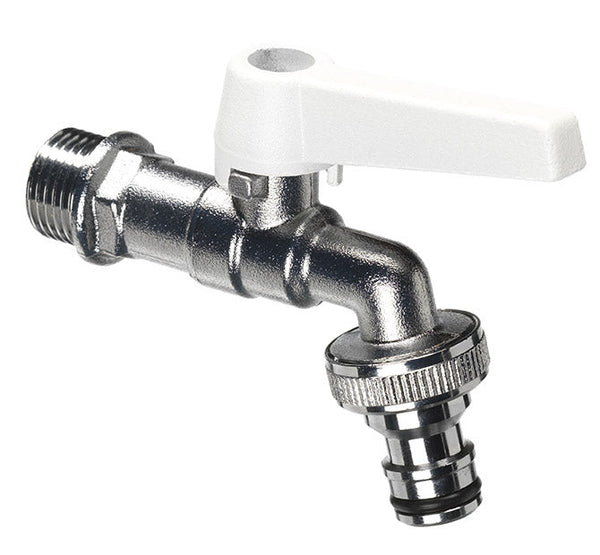 prezzo Robinet à bille pour fontaine de jardin avec levier coloré Belfer RUB/028 blanc