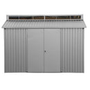 Casetta Box da Giardino 323,3x182,5x230,5 cm in Alluminio Grigio