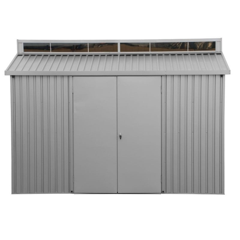 Casetta Box da Giardino 323,3x182,5x230,5 cm in Alluminio Grigio