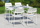 Tavolo Rettangolare da Giardino 140x80 cm in Ferro Vorghini Messina Bianco