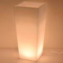 Vaso Luminoso da Giardino a LED 38x38x80 cm in Resina 5W Cedar Bianco Caldo