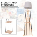 Lampada da Terra in Tessuto con 3 Ripiani 40x40x160 cm  Beige