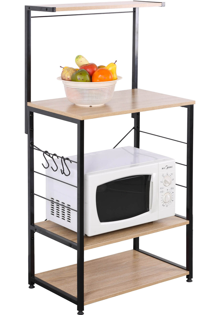 Mobiletto da Cucina 3 Ripiani 60x40x123 cm in Metallo e Truciolato Motti