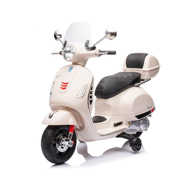 Moto Elettrica per Bambini Piaggio Vespa GTS SUPER 12V Full Optional con Bauletto Bianco sconto