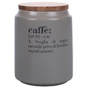 Barattolo Caffè con coperchio bamboo 800 ml in Gres VdE Tivoli 1996 Grigio