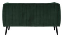 Divano Coalition 136x75x77 cm Legno Spugna e Poliestere Verde e Nero