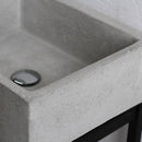 Lavello da Giardino Senza Rubinetto in Cemento Granulato di Marmo Madrid Grigio