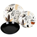 Servizio Piatti 12 Pezzi in Porcellana VdE Tivoli 1996 Face to Grey