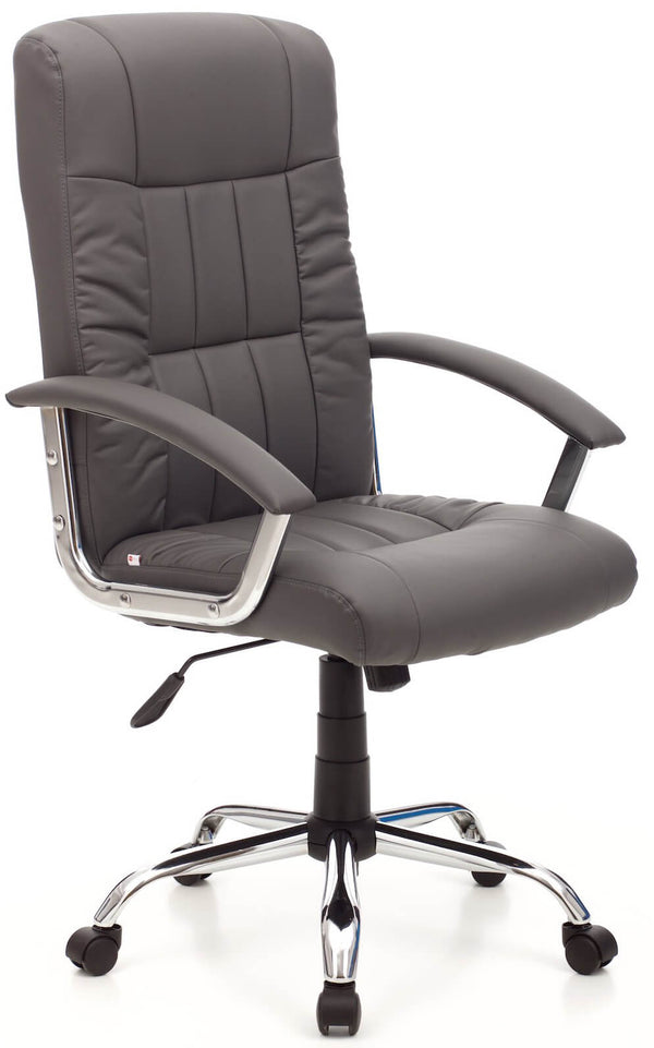 acquista Fauteuil de bureau présidentiel en similicuir gris Leader