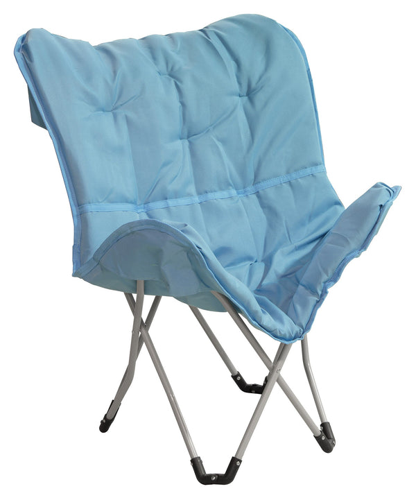 Tabouret de camping pliant 82x82x72 cm en métal et polyester bleu clair prezzo