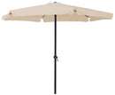 Ombrellone Rotondo da Giardino Ø3 m Palo Ø48 mm Struttura in Acciaio Esterno Écru