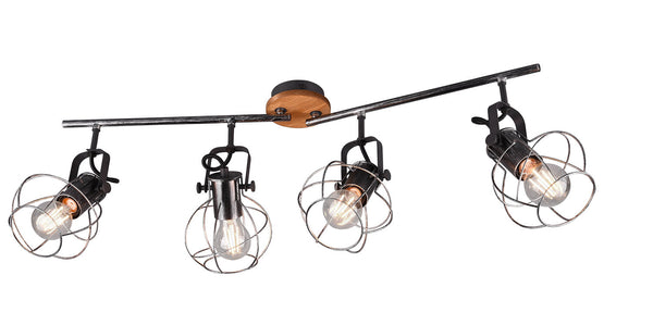 Plafoniera da Interno Attacco E27 in Metallo argento anticato online