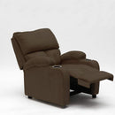 Poltrona Relax Reclinabile Manuale 100x76x94 cmin Microfibra Marrone