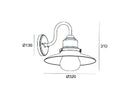 Lampada Applique in Basso Colore Bianco e Oro per Esterno Linea Fisher Sovil