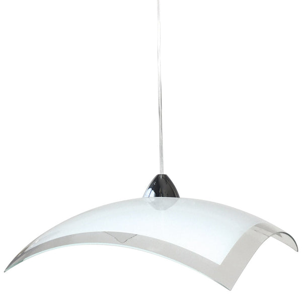 Suspension 1xE27 Chrome Frame Verre Plaque Bi+Transparent E-Energy Elisa acquista