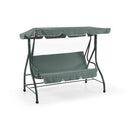 Dondolo da Giardino 3 Posti Reclinabile in Ferro e Poliestere Taddei Lido Verde