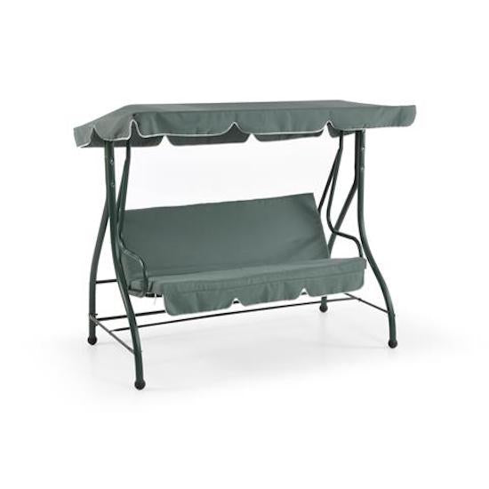 Taddei Lido Green Balançoire de jardin inclinable 3 places en fer et polyester prezzo