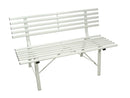 Panchina da Giardino in Metallo 150x57xH44/76cm Bianca