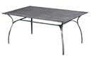 Tavolo Rettangolare da Giardino 160x100 cm in Ferro Vorghini Ameno Antracite
