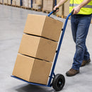 Carrello per Trasporto Portapacchi 100x38x48 cm Struttura Leggera e Ruote Rigide Portata 80 kg in Metallo Blu      